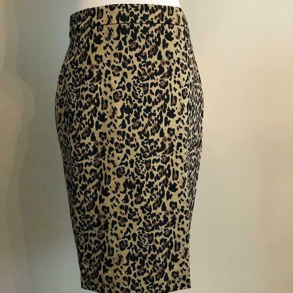 J.Crew $98 No.2 Pencil® Skirt Leopard Cotton AK697